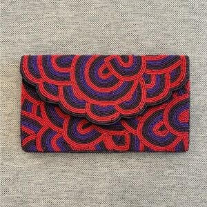 NWT Roller Rabbit Beaded Clutch